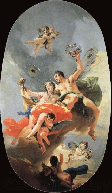 Giovanni Battista Tiepolo Triumph of ephy and Flora France oil painting art